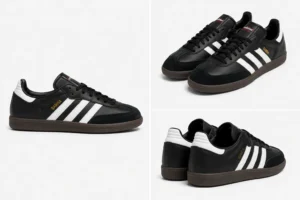 Samba Cuero Negro Blanco