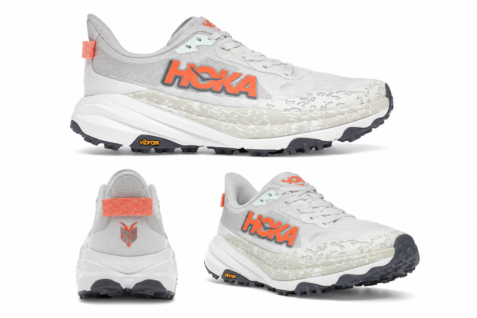 One One Speedgoat 6 White Neon Tangerine