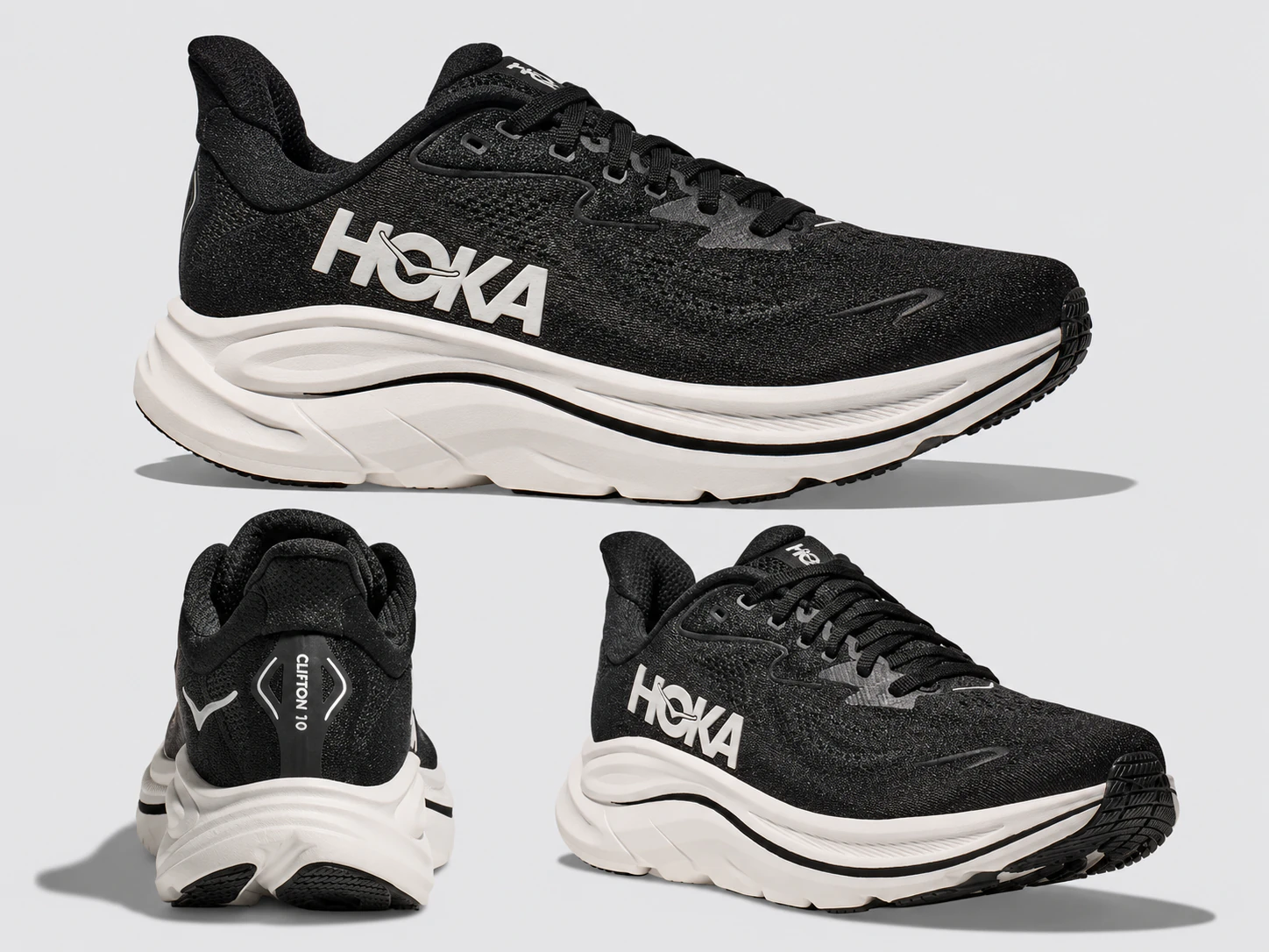 Clifton 10 EXTRA WIDE (BWHT - Black/White)