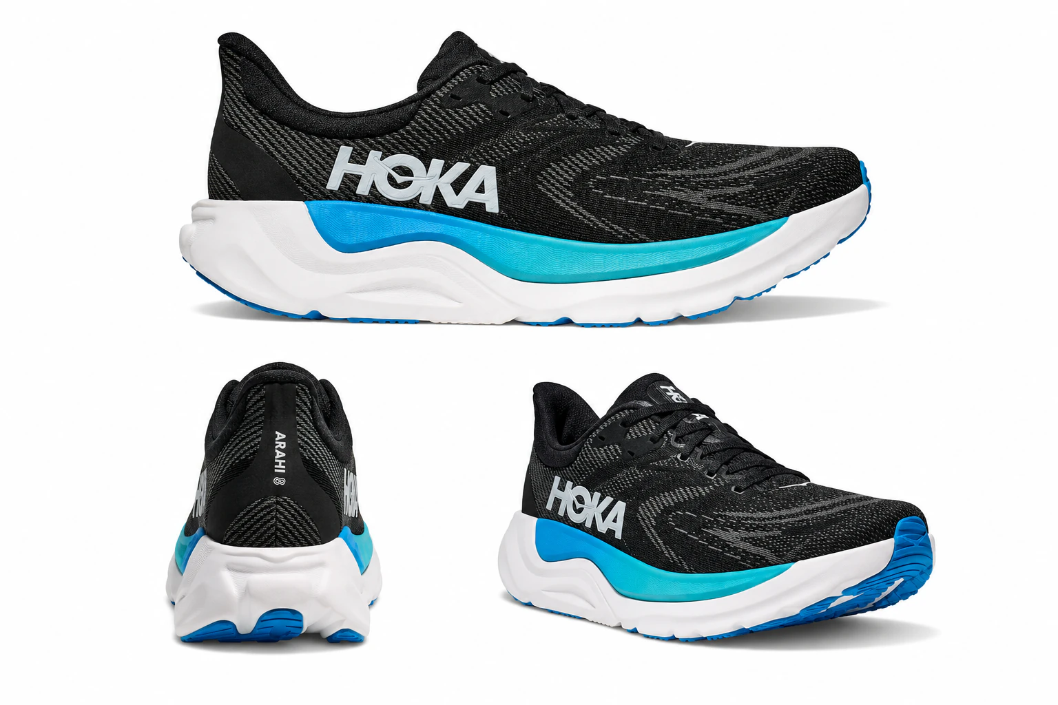 Hoka One One Arahi 8 Black Skyward Blue