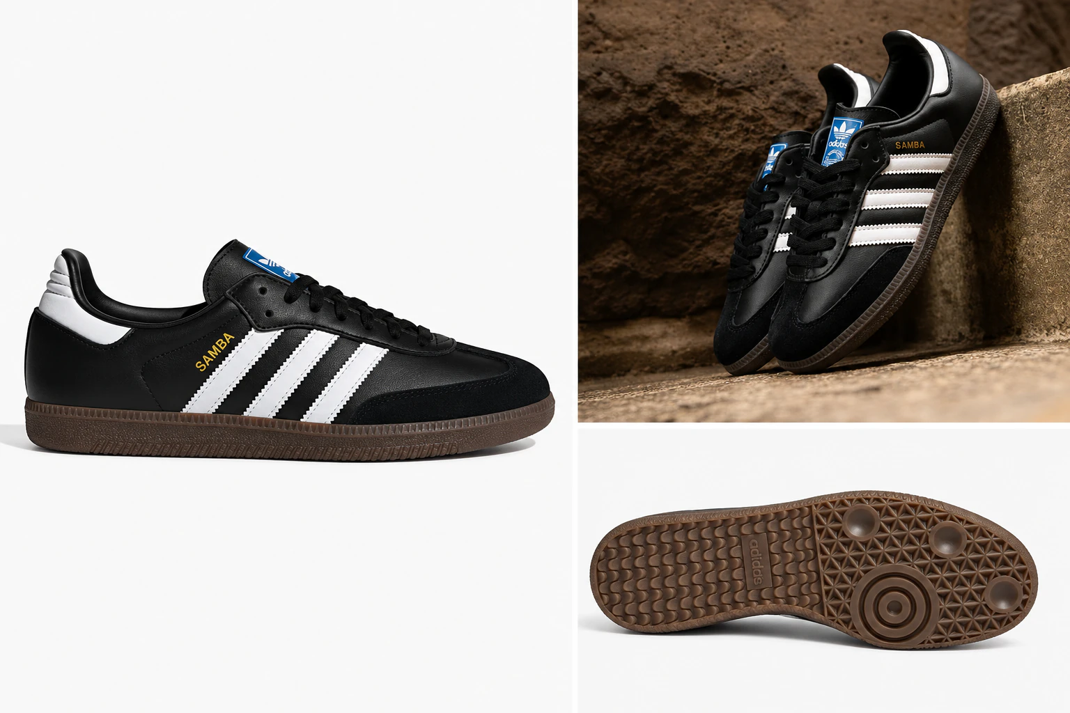 Samba Black-White Gum