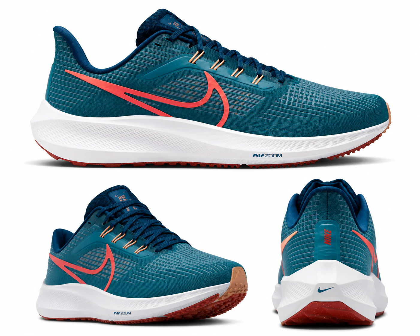Air Zoom Pegasus 39 Abeto Brillante Valeriana Azul Cerúleo Carmesí Claro
