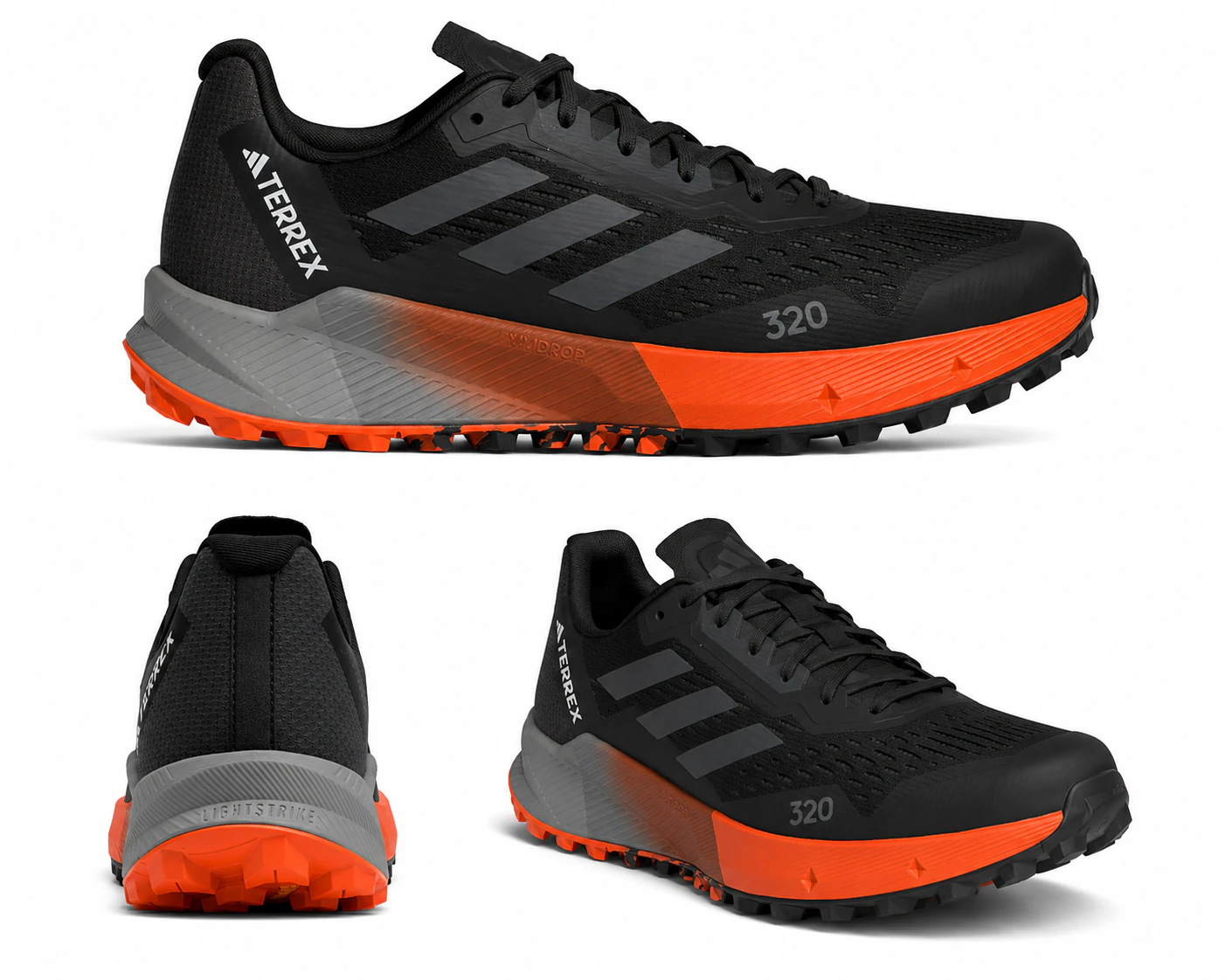 Terrex Agravic Flow 2.0 Trail Core Negro Gris Impact Anaranjado