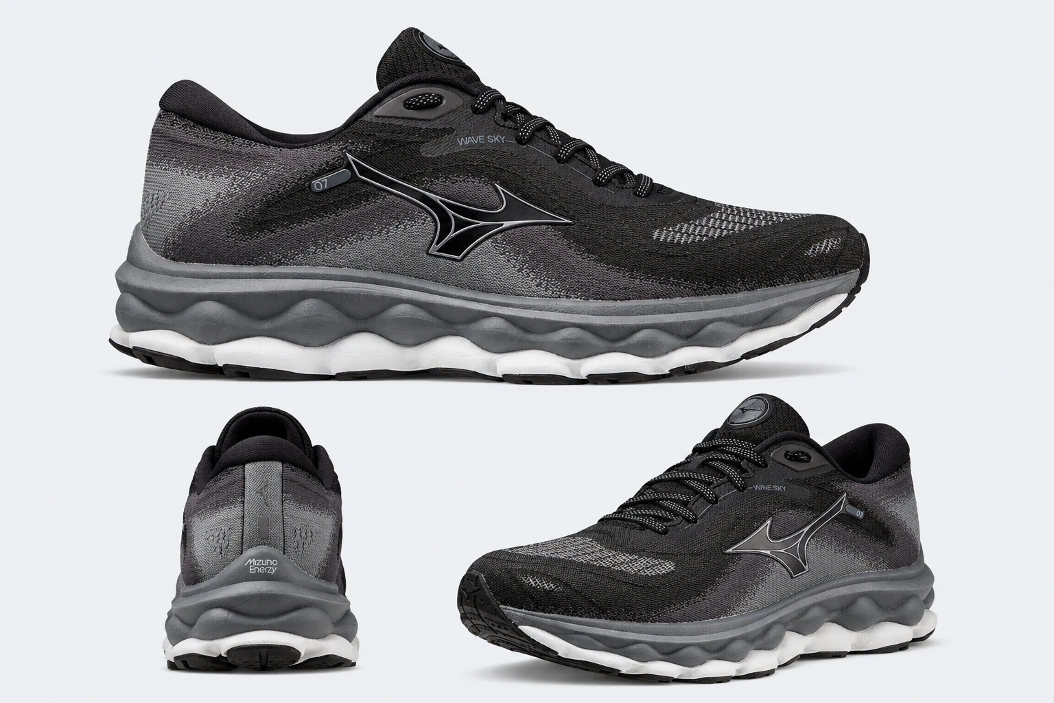 Mizuno Wave Sky 7 D Black/Silverstar/Stormy Weather