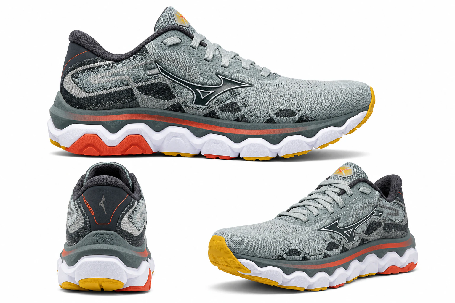 Wave Horizon 7 B Grey Mist/White/Hot Coral